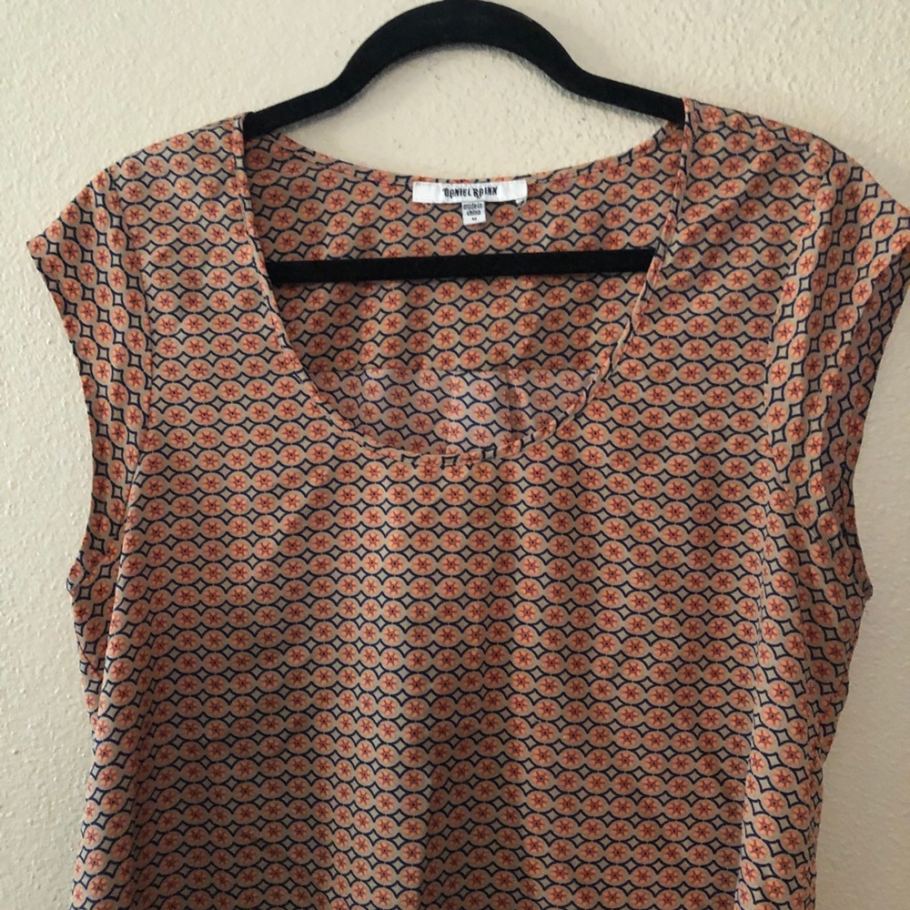 Daniel Rainn Short Sleeve Printed Blouse